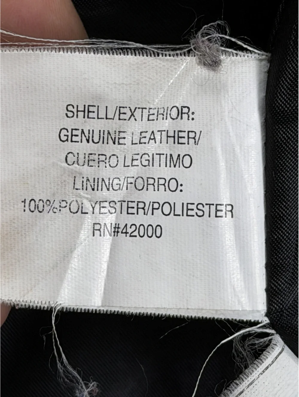 Black Genuine Leather Jacket Size 2X